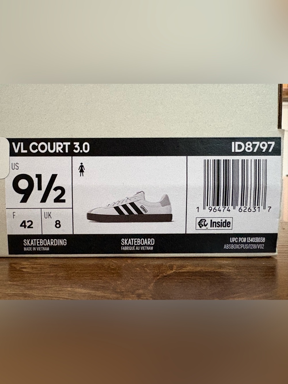 Adidas Women’s VL Court 3.0 Sneakers, size 9.5 - Picture 7 of 7